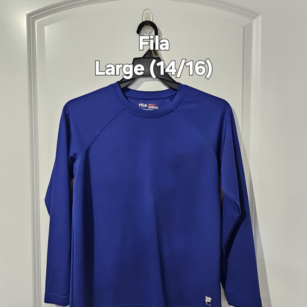 SOLD - Large 14/16 | Fila | Boys Blue Long Sleeve Top